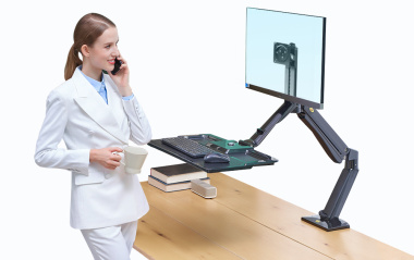 Giá treo màn hình máy tính gắn bàn kèm bàn phím NB40