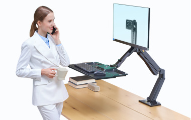 Giá treo màn hình máy tính gắn bàn kèm bàn phím NB40